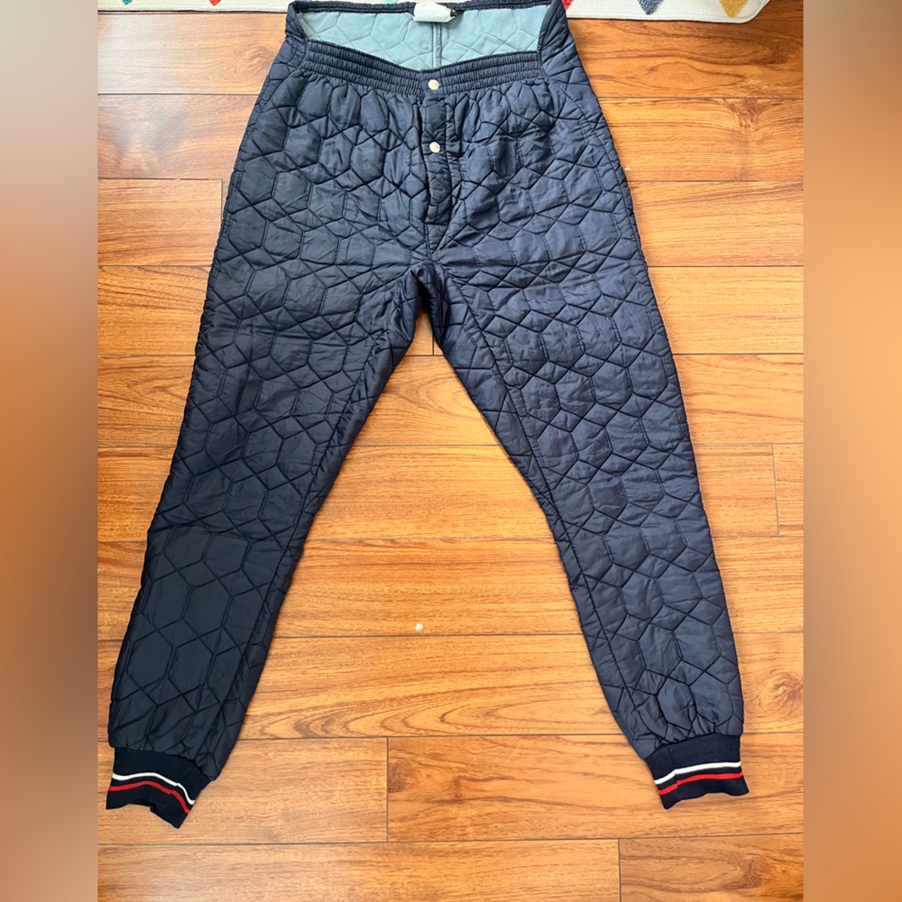 Vintage Made in Montreal Navy Blue Quilted Outdoor Pants